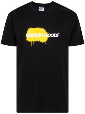 STADIUM GOODS® Paint Drip Logo "Black" crew-neck T-shirt