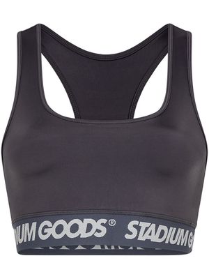 STADIUM GOODS® racerback "Dark Grey" bra - Blue