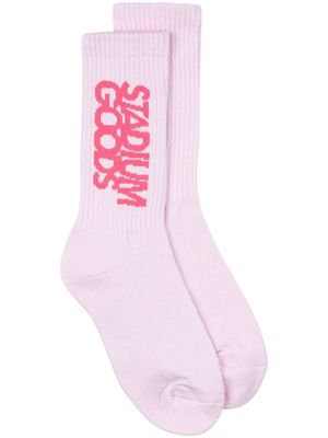 STADIUM GOODS® ribbed logo "Blizzard Pink" socks