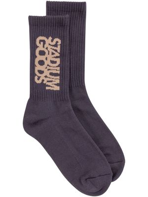 STADIUM GOODS® ribbed logo "Soot" socks - Purple