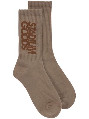 STADIUM GOODS® ribbed logo "Wild Mushroom" socks - Brown