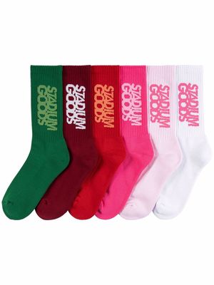 STADIUM GOODS® Roses six-pack socks - Pink