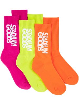 STADIUM GOODS® three-pack Highlighter "Neon/Orange/Magenta" socks