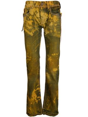 Stain Shade bleached-effect straight-leg jeans - Orange