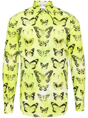 Stain Shade butterfly print cotton shirt - Green