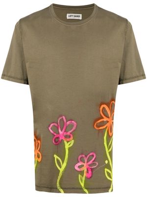 Stain Shade floral crew-neck T-shirt - Green