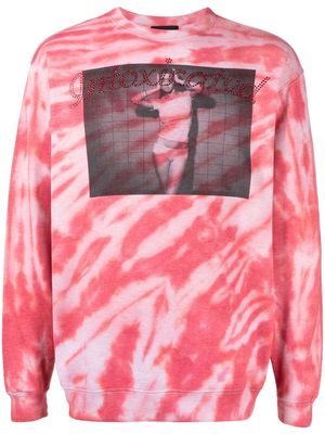 Stain Shade graphic-print crew-neck sweatshirt - Pink