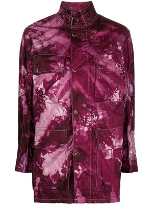 Stain Shade graphic-print silk-blend jacket - Purple