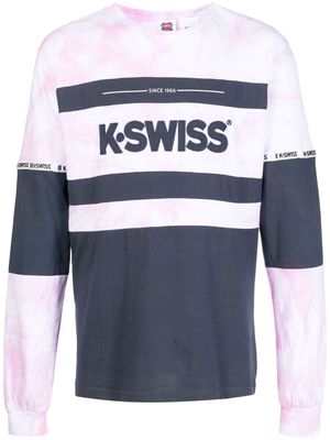 Stain Shade K-Swiss tie-dye long-sleeve T-shirt - Pink