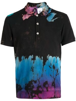 Stain Shade logo-print tie-dye polo shirt - Multicolour