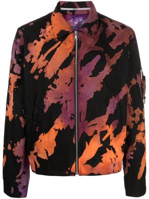 Stain Shade tie-dye cotton shirt jacket - Multicolour