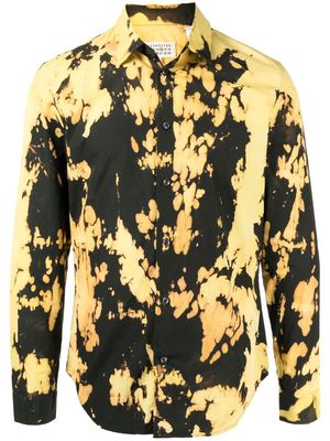 Stain Shade tie-dye long-sleeve shirt - Yellow