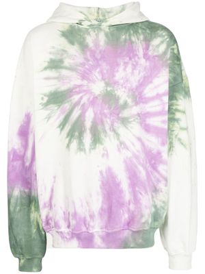 Stain Shade tie-dye print hoodie - Purple
