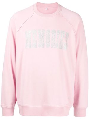 Stain Shade x Hiroshi Fujiwara slogan-print sweatshirt - Pink