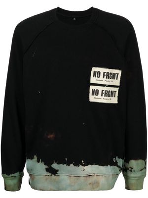 Stain Shade x Hiroshi Fujiwara tie-dye effect sweatshirt - Black