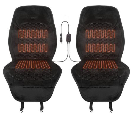 Stalwart 2 Heated Seat Covers for Cars Universa l 12V