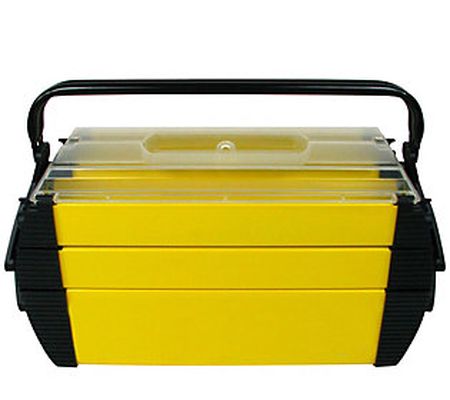 Stalwart Portable Tool Box - Rugged Tacklebox w /3 Tiers