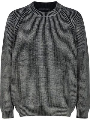 Stampd cable-knit crew-neck jumper - Grey