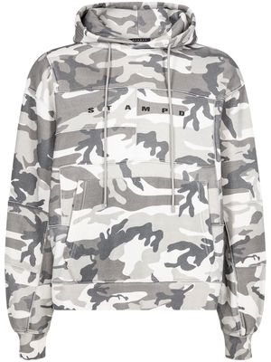 Stampd camouflage-print patchwork hoodie - Neutrals