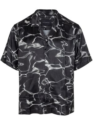 Stampd graphic-print camp collar shirt - Black