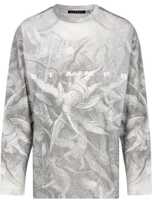 STAMPD graphic-print long-sleeve T-shirt - Grey