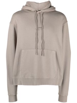 Stampd logo-print cotton hoodie - Grey