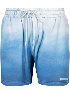 Stampd ombre-effect track shorts - Blue