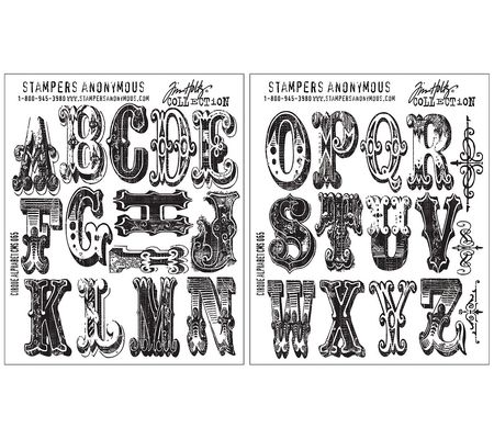 Stampers Anonymous Tim Holtz Cirque Alphabet Cl ing Stamps