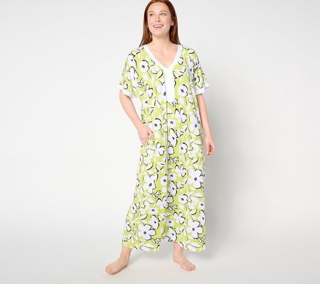 Stan Herman Forget Me Not Floral 50" Caftan