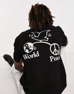 Stan Ray world peace t-shirt in black