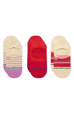 Stance Fulfilled Assorted 3-Pack No-Show Socks in Pink 