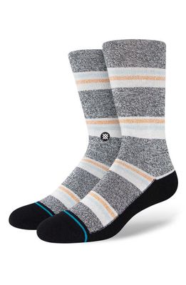 Stance Gilligan Stripe Crew Socks in Grey/Vintage White