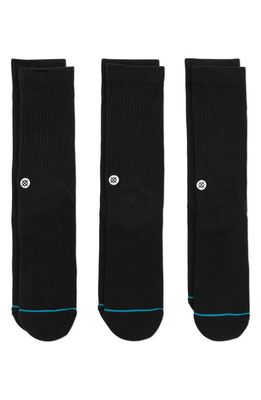 Stance Icon 3-Pack Socks in Black