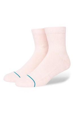 Stance Icon Quarter Crew Socks in Pink