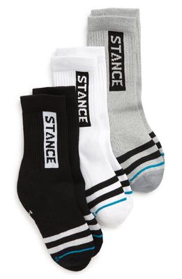Stance Kids' Assorted 3-Pack Athletic Socks in Multi