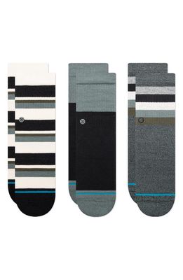 Stance Kids' Assorted 3-Pack Bounce Back Crew Socks in Teal