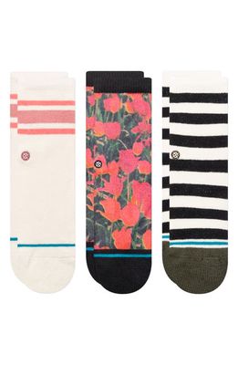 Stance Kids' Assorted 3-Pack Crew Socks in Pink