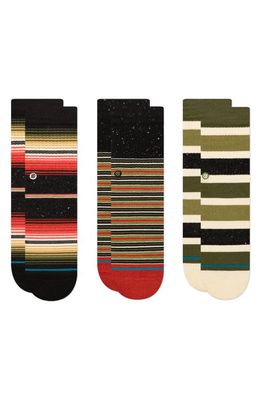 Stance Kids' Assorted 3-Pack Merry Stripe Socks in Red