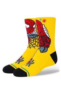 Stance Kids' Spider-Man Crew Socks in Yellow