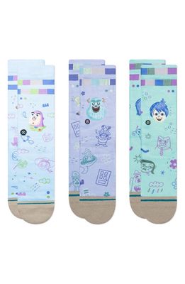 Stance Kids' x Disney Pixar Assorted 3-Pack Crew Socks in Blue