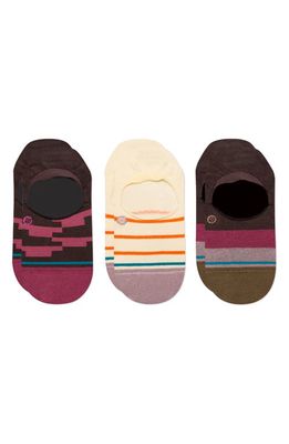 Stance Momento Assorted 3-Pack No-Show Socks in Plum