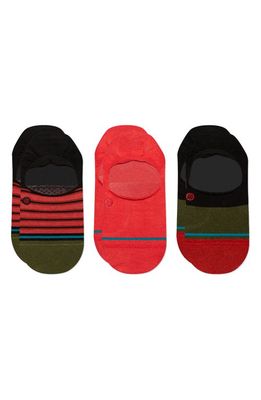 Stance Red Fade Assorted 3-Pack No-Show Socks