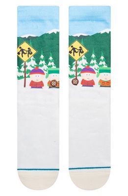 Stance South Park Bus Stop Stretch Socks in Vintage White