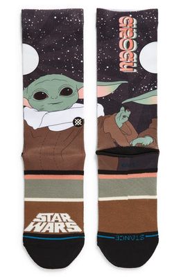 Stance Star Wars Grogu Crew Socks in Splattergrey