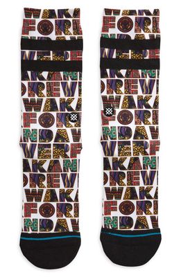 Stance Wakanda Forever Black Panther Crew Socks in White