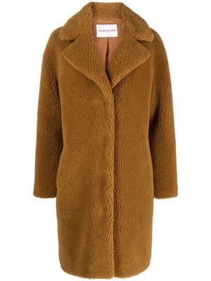 STAND STUDIO Camille Cocoon faux-shearling midi coat - Brown