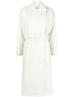 STAND STUDIO Emily double-breasted belted trench coat - Green