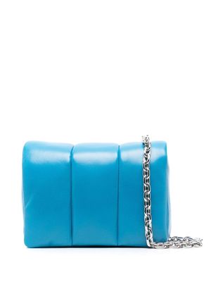 STAND STUDIO Ery quilted leather clutch bag - Blue