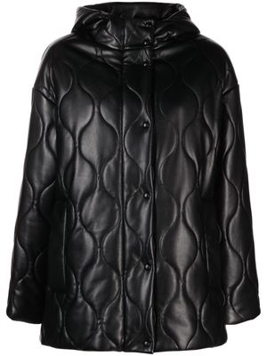STAND STUDIO Everlee quilted faux-leather jacket - Black