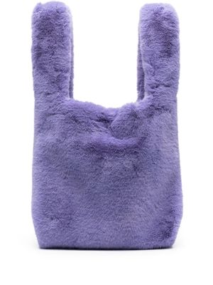 STAND STUDIO faux-fur tote bag - Purple